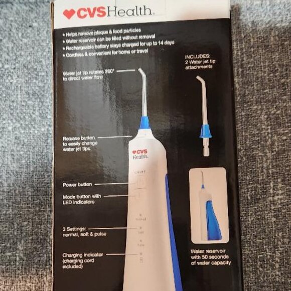 CVS Health Rechargeable Cordless Water Flossing System New - Picture 2 of 6